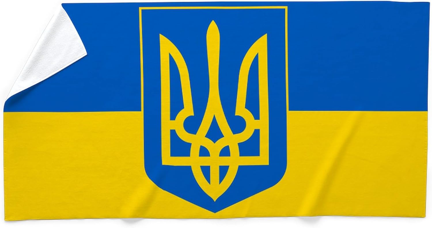 CafePress Ukrainian Flag 30"x60" Absorbent Cotton Back, Soft Beach, Pool Towel