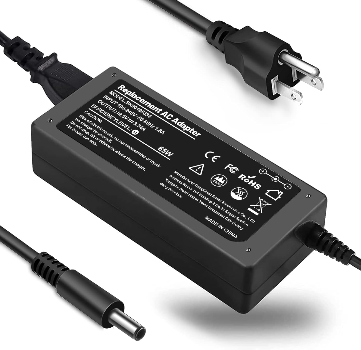 IEFUU 65W 45W Charger Compatible with Dell Inspiron 11/13/14/15/17 3000 5000 7000 Series(3583 3593 5570) ，Latitude E5450 XPS 13 - 65 Watt 45 Watt AC 2-in-1