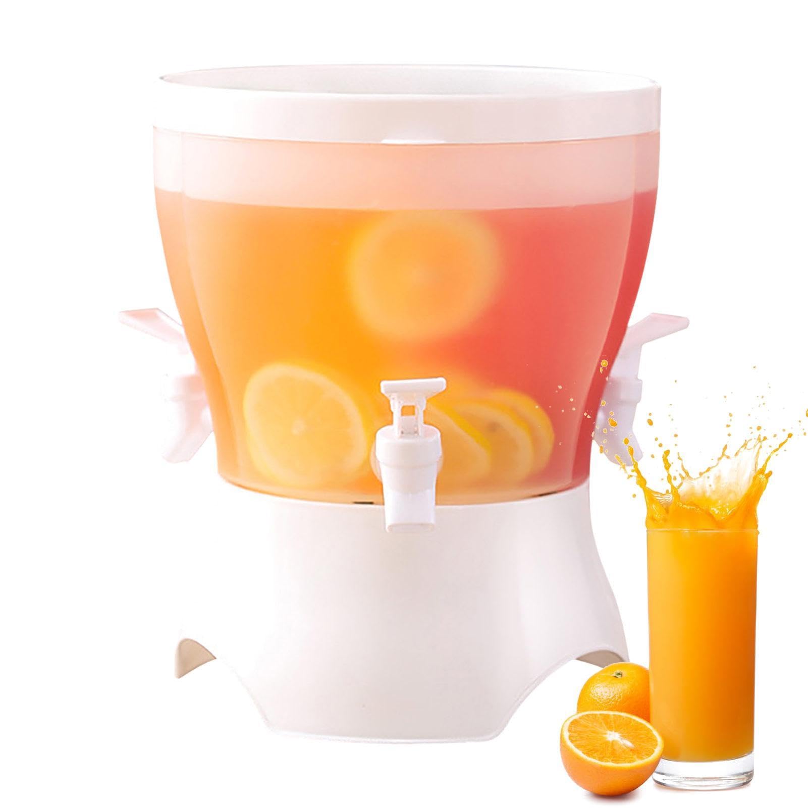 5,5 L Getränkespender Mit 3 Fächern & Zapfhahn – Aus Lebensmittelechtem PP, Für Saft, Eistee & Wasser, Kühlschrankgeeignet