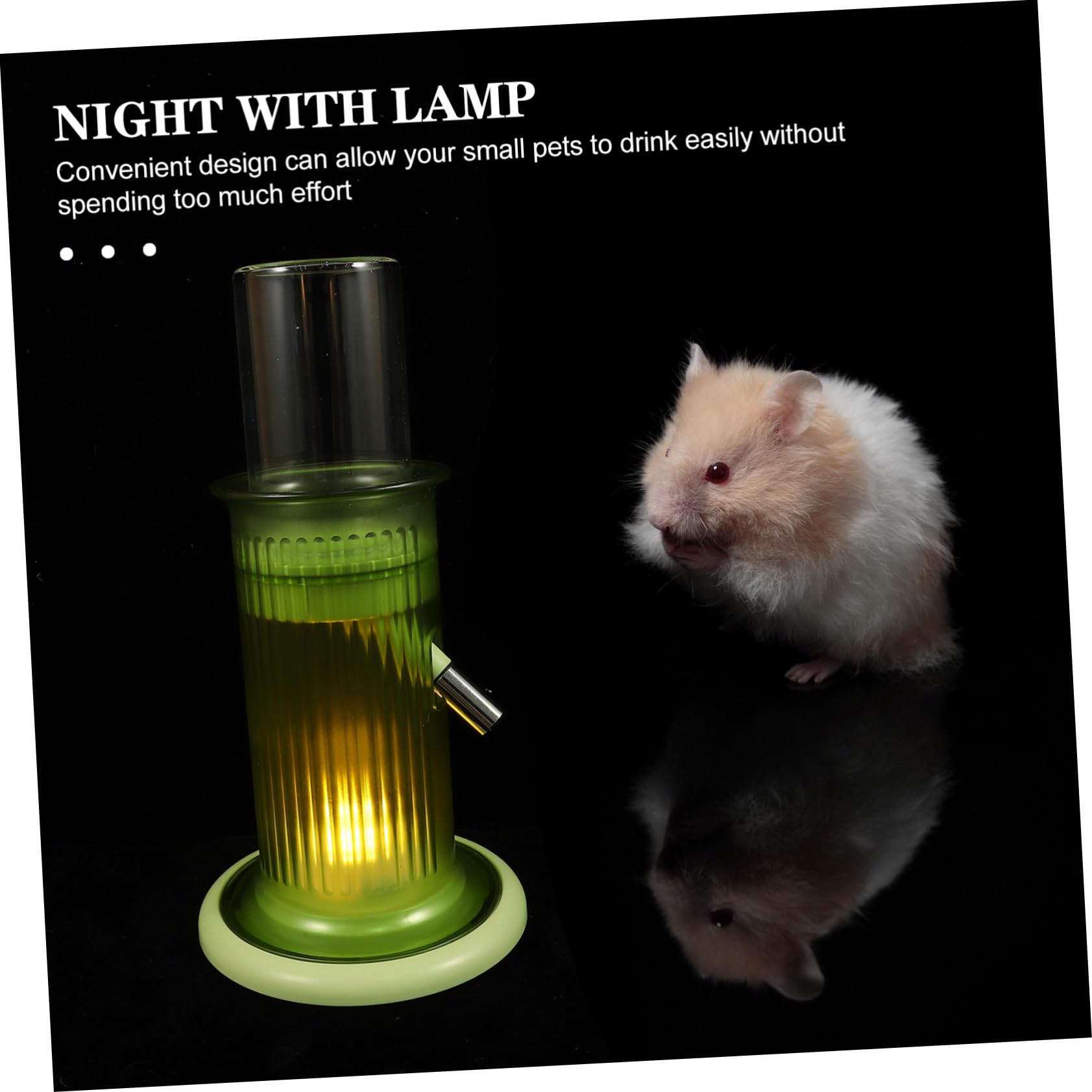 Abreuvoir Vertical pour Chinchilla et Petits Animaux, Bouteille d'eau en Verre et Polypropylène, Étanche et Facile à Utiliser, Accessoire Pratique pour Cage Verte