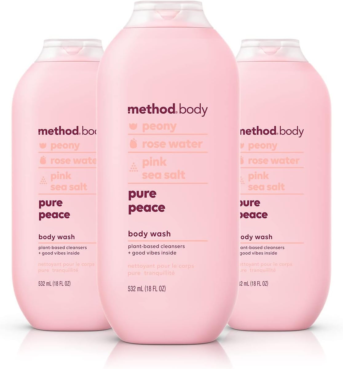 Method Body Wash, Pure Peace, Paraben and Phthalate Free, 18 oz (Pack