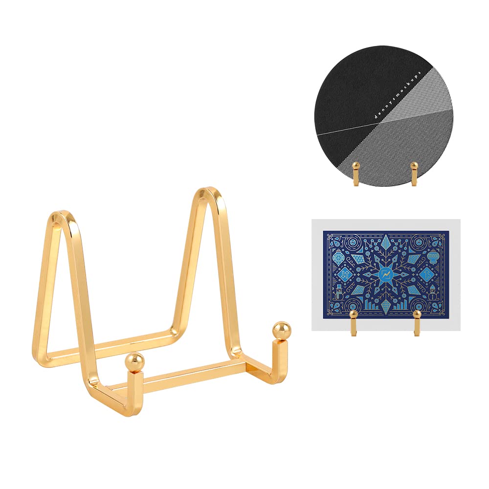 Photo 1 of DIDUDIDU Metal Plate Easel Display Stand - Gold Iron