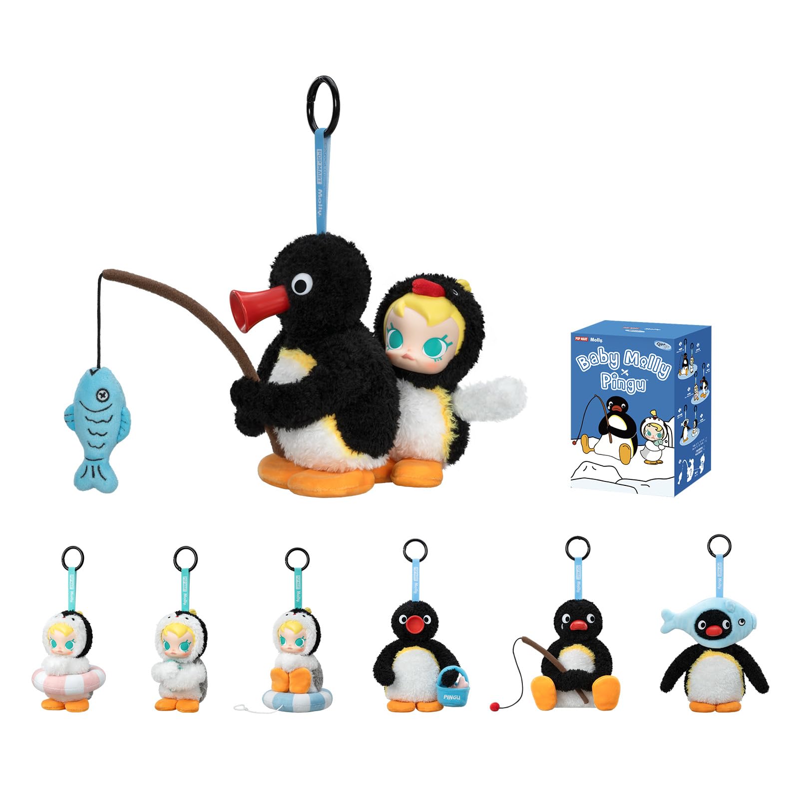 POP MART Baby Molly × Pingu Happy Fishing Series-Vinyl Plush