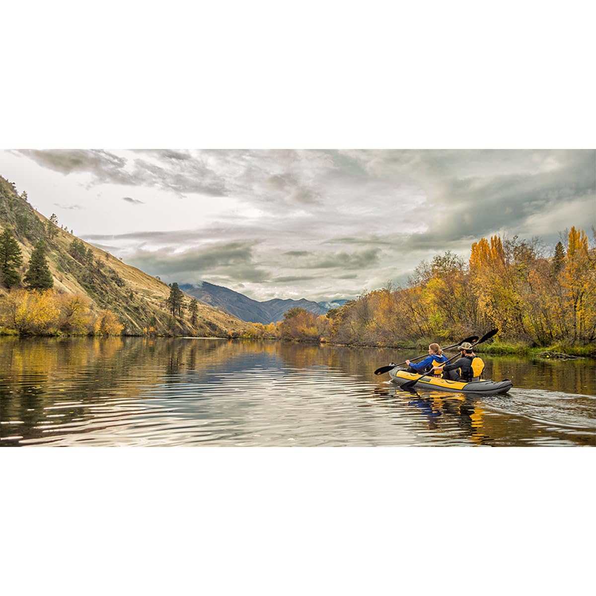 ADVANCED ELEMENTS Île Voyage 2 Kayak Gonflable, Jaune