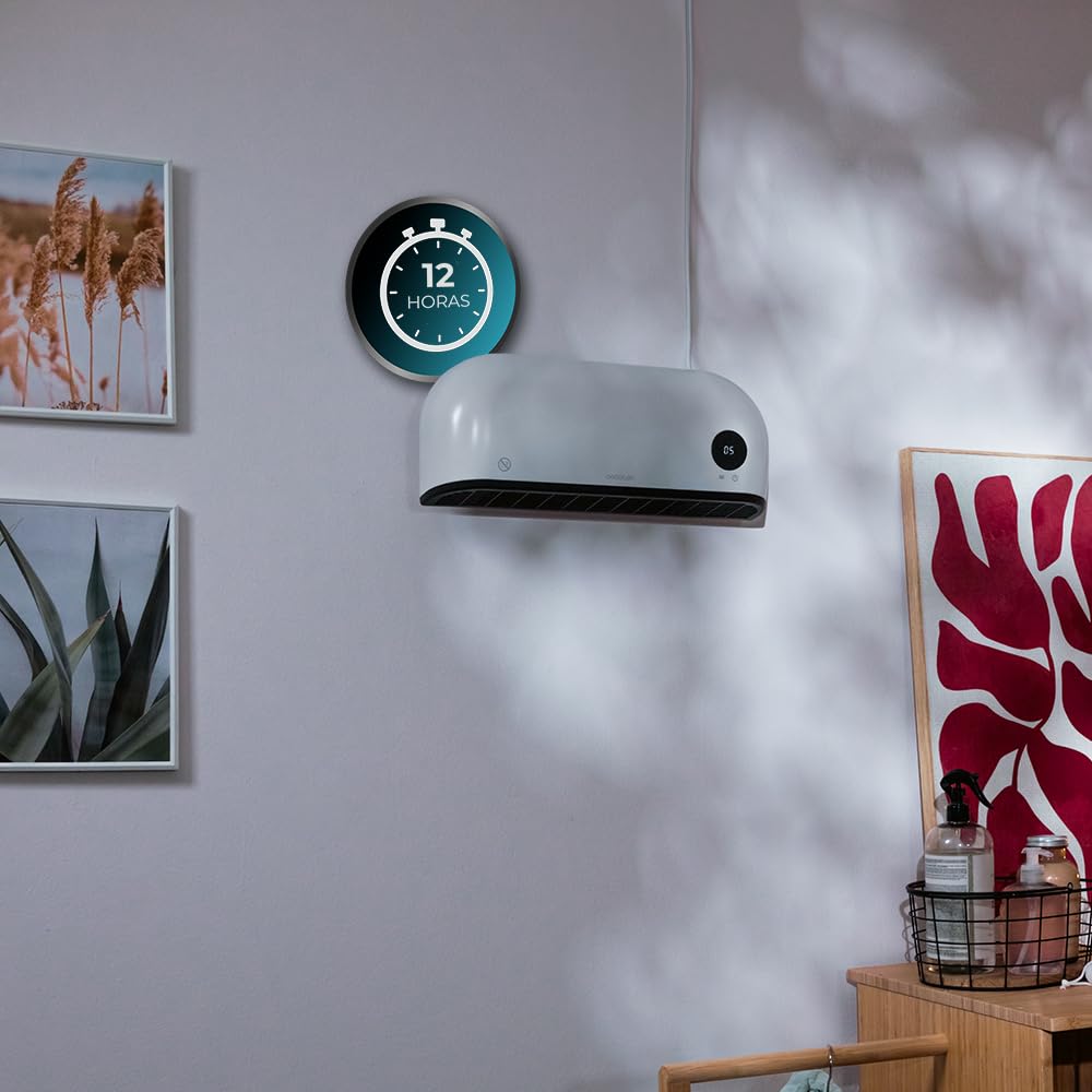 Cecotec Chauffage en Céramique de Salle de Bain ReadyWarm 2000 Max Box Ceramic. 2000 W, Écran LCD, Thermostat Réglable, Télécommande, Protection IPX2, Minuterie, Sécurité contre la Surchauffe
