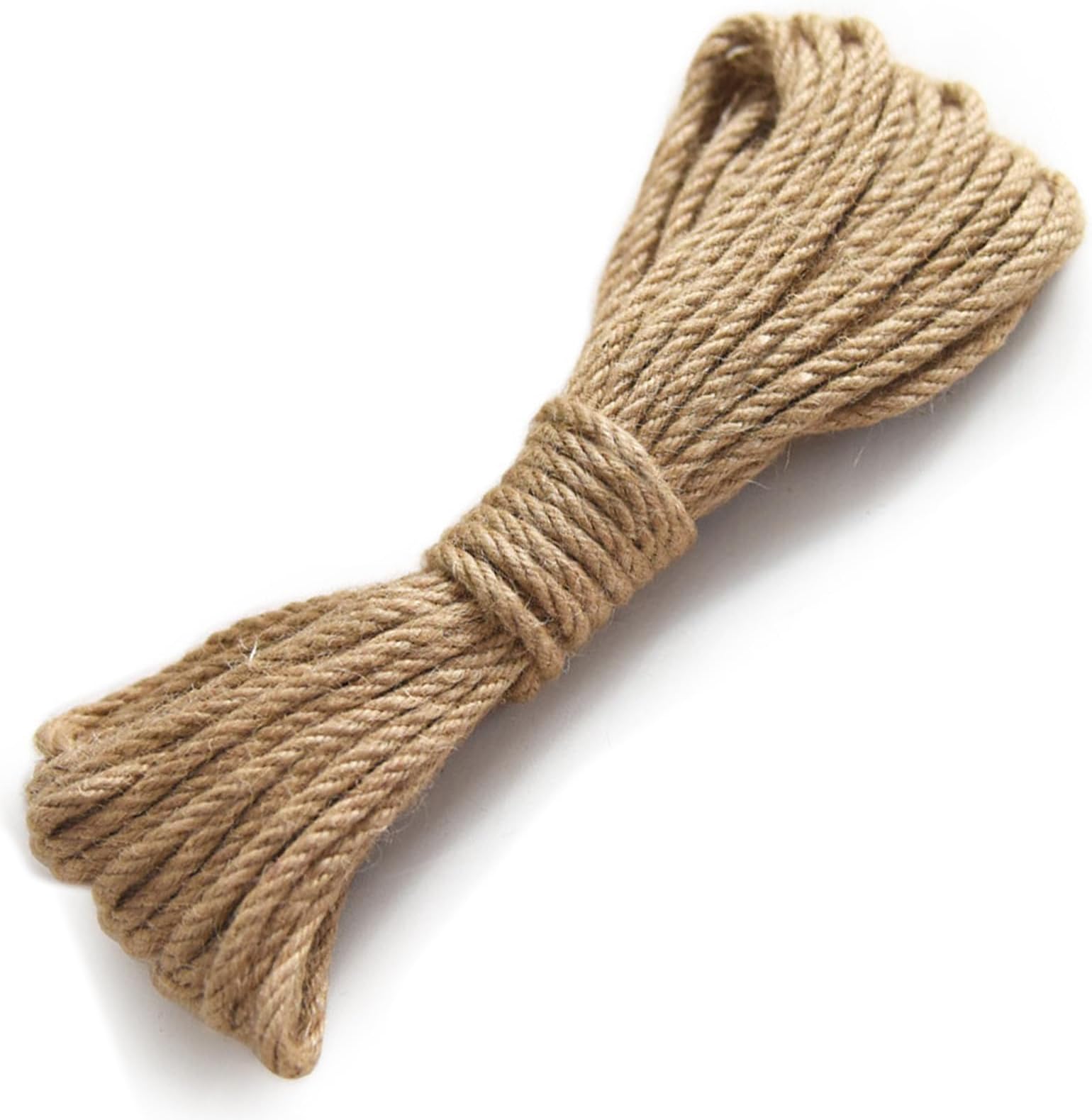 Jute Rope 6mm Thick, 66FT Hemp Rope Brown Jute Twine Garden String ...