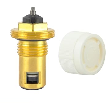 Radiator Valve Insert M30 x 1.5 with Protective Cap 1/5.1 cm Adjustable Flow for Heating Robust Copper and Plastic Construction