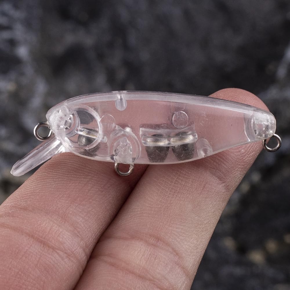 100 Stück 4,5 cm 2,3 g schwimmende Angelköder, Angelköder, Angelköder, Angelköder, Barsch, Hecht, harter Köder, unbemalt