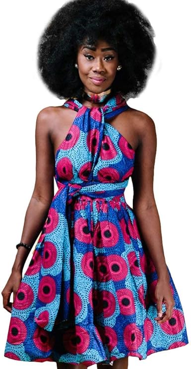 Femmes Robe Africaine Style Ethnique Multi Wear Robe De Tailles Confortables Soiree Vintage Robes Courtes Multiway Vetement Robe D Ete Bandage Elegante Robe De Plage Robe De Cocktail Robe De Soiree Amazon Fr Vetements