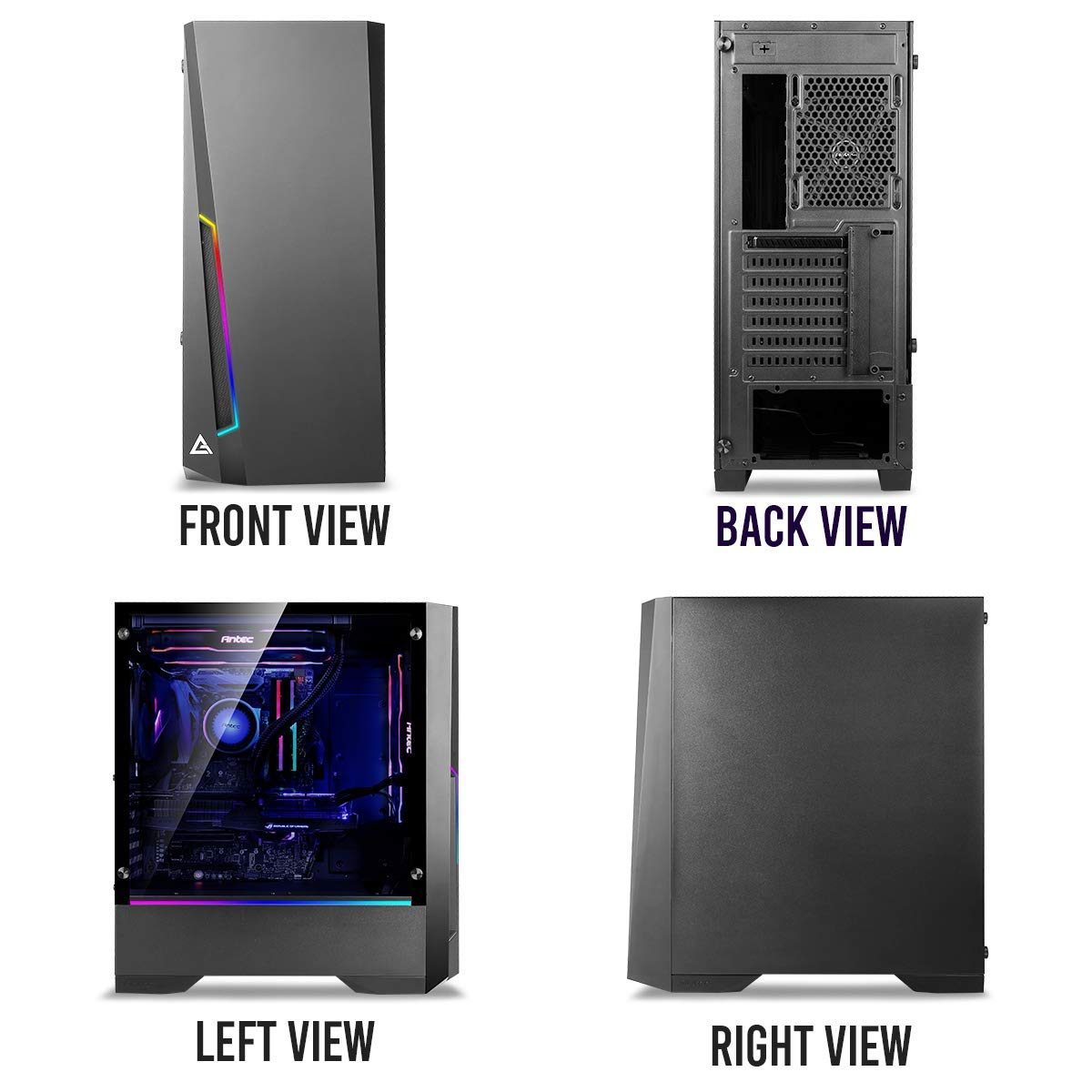 Antec Dark Phantom Dp501 Flux Black Mid Tower Atx Gaming