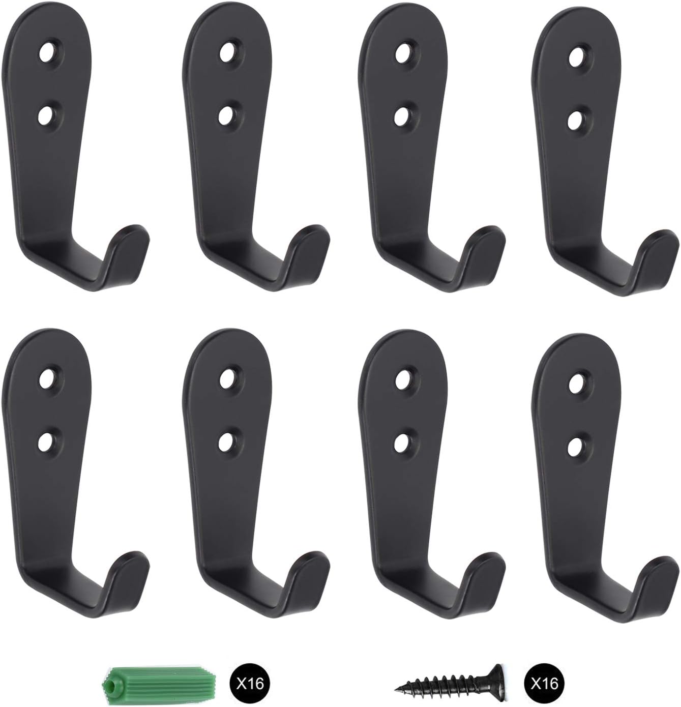 Wall Hooks 8 Pcs,Coat Hooks, Stainless Steel Hook, Garage