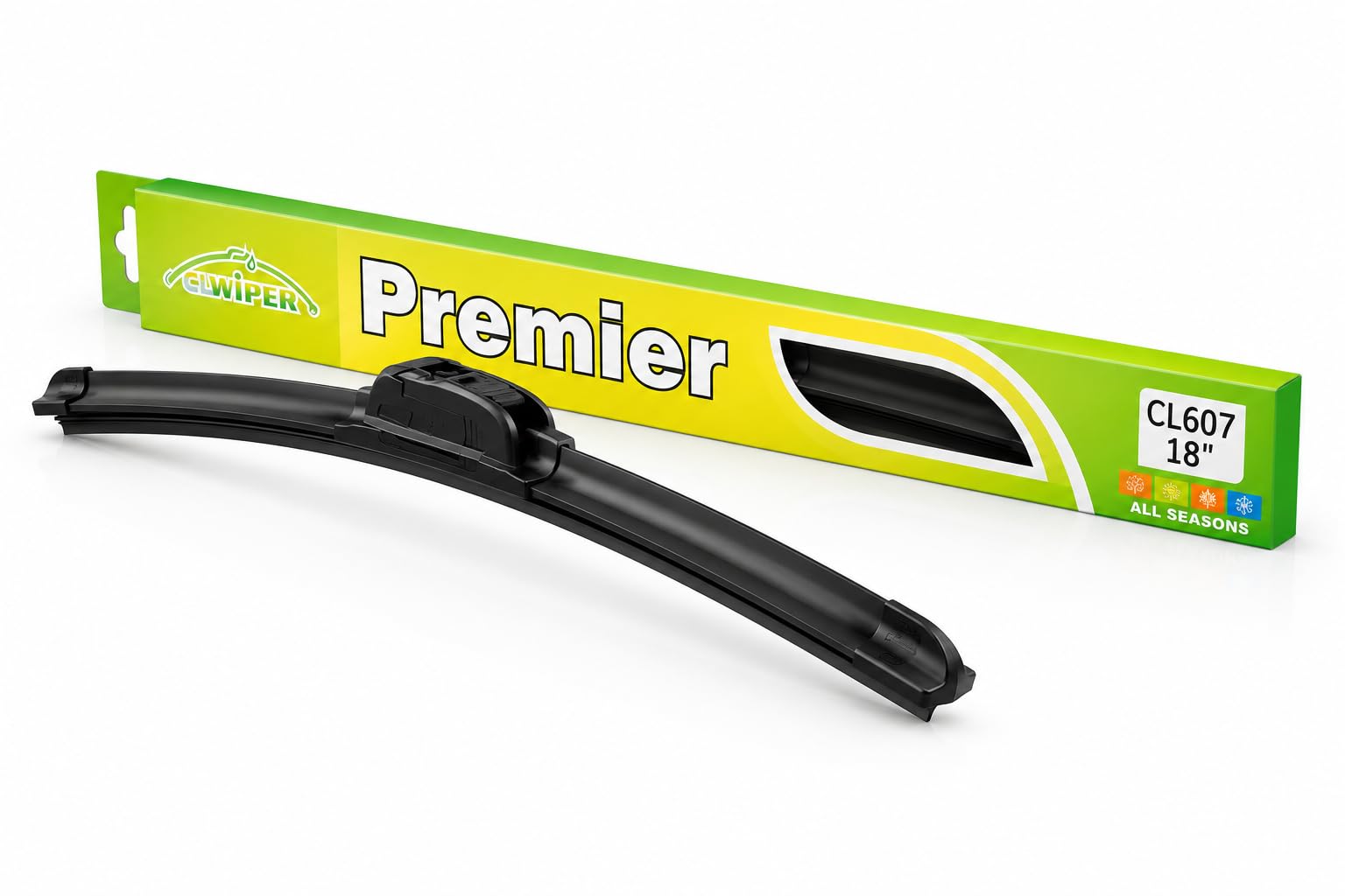 CL Premium Beam Wiper Blade for Cars – 16 Inch (40.64 cm) | Silent & Streak-Free | All-Weather | Natural Rubber | Universal Hook | Easy Installation-image-27
