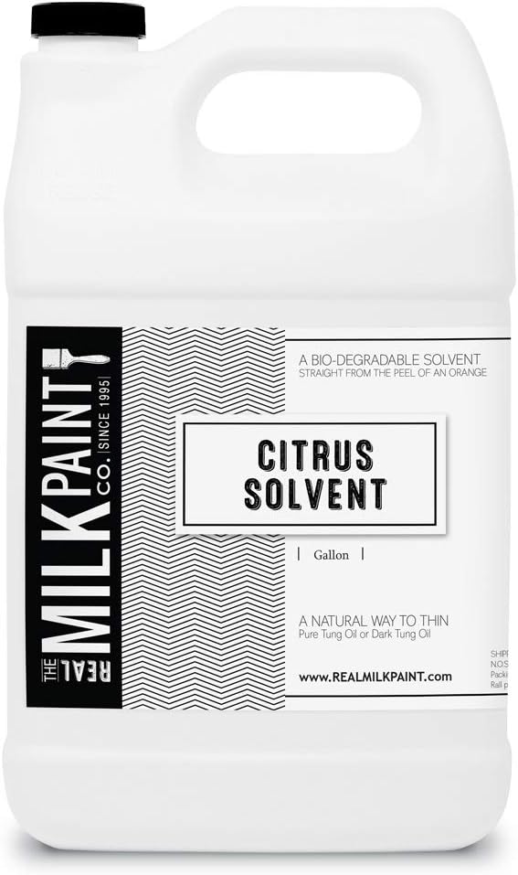 Real Milk Paint, Orange Peel Oil, Natural Alternative to Odorless Mineral Spirits, Paint Thinner, Degreaser, Brush Cleaner, 1 Gallon