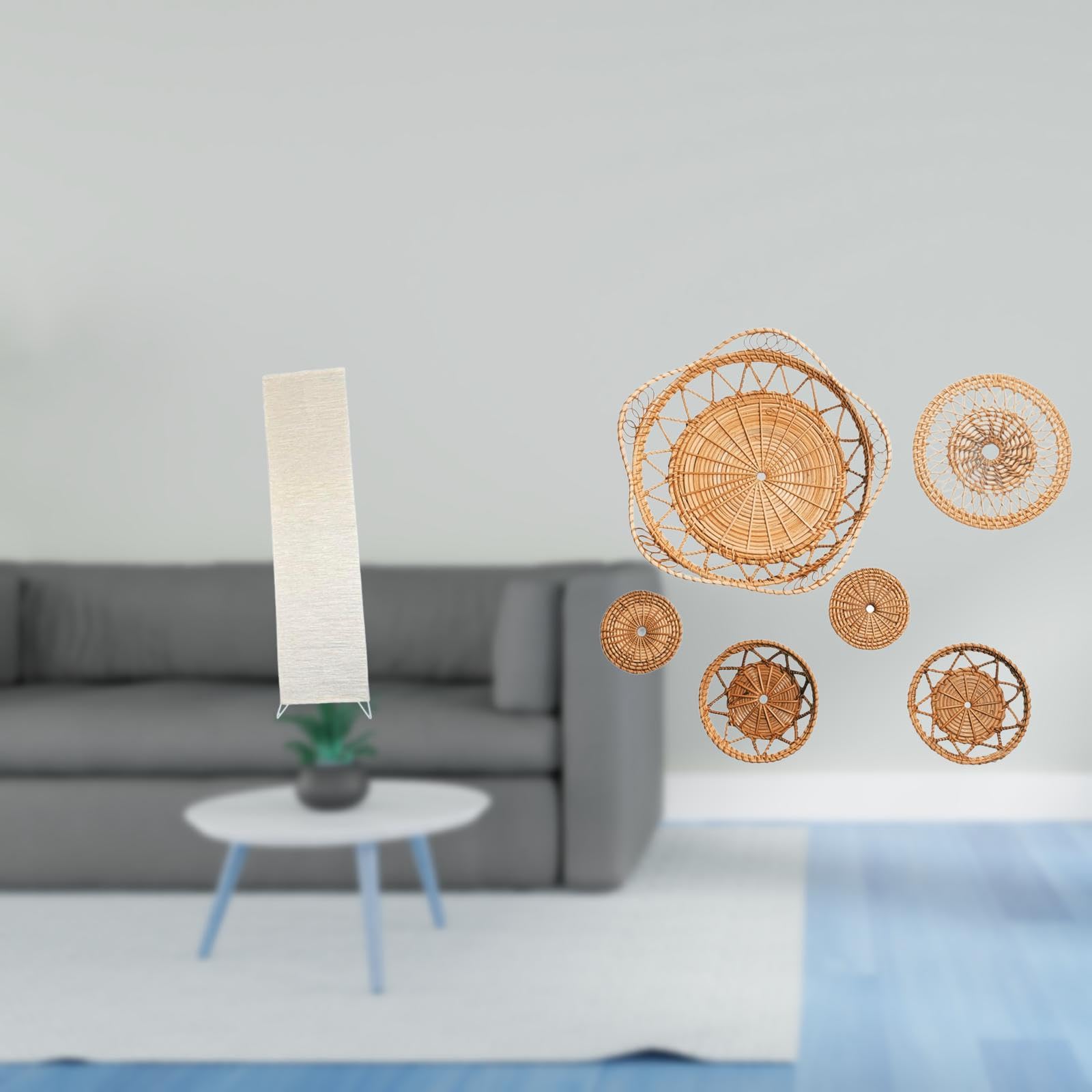 Enakshi® Living Room Standing Lamp Shade and Unique Rattan Woven Wall Hanging Decor for Bedroom Hallway Porch Cafe Tea Room|Home & Garden | Lamps, Lighting & Ceiling Fans | Lamp Shades-image-11