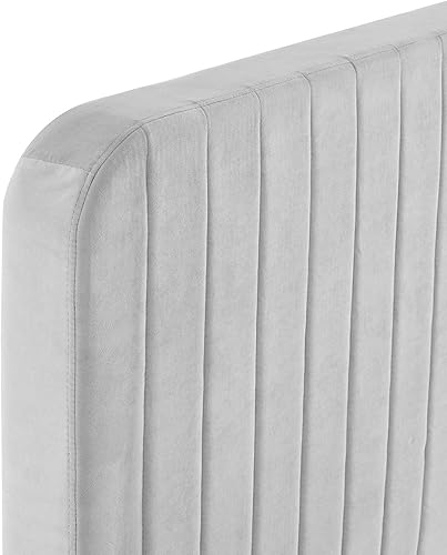 Miniatura 5 de Modway Celine - Base de cama con plataforma de terciopelo capitoné de alto rendimiento, color gris claro Gris,claro,Esmeralda/Sólidos,Gris,Rosa