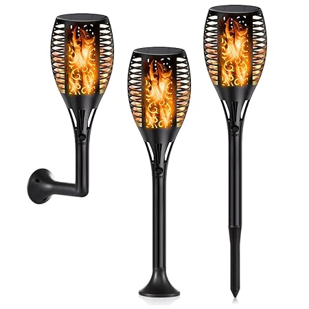 Lipzie (Pack of 10 Solar Outdoor Light Waterproof IP65 96 LED Flickering Flame Torch Solar Powered for Garden Landscape Home gate Night Lamp Decoration Lights_M12