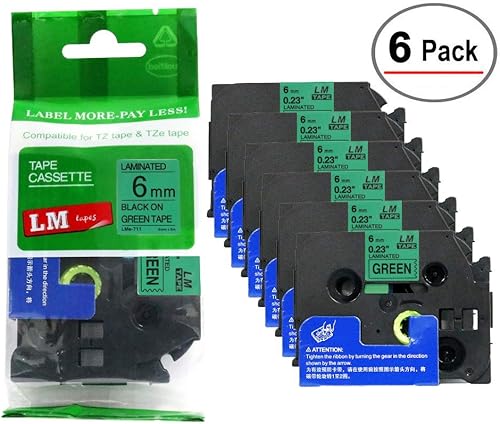 Miniatura 7 de Paquete de 1 paquete LM Tapes - LMe115 Premium 14" impresión blanca en etiqueta transparente compatible con Brother TZe-115 P-Touch cinta adhesiva