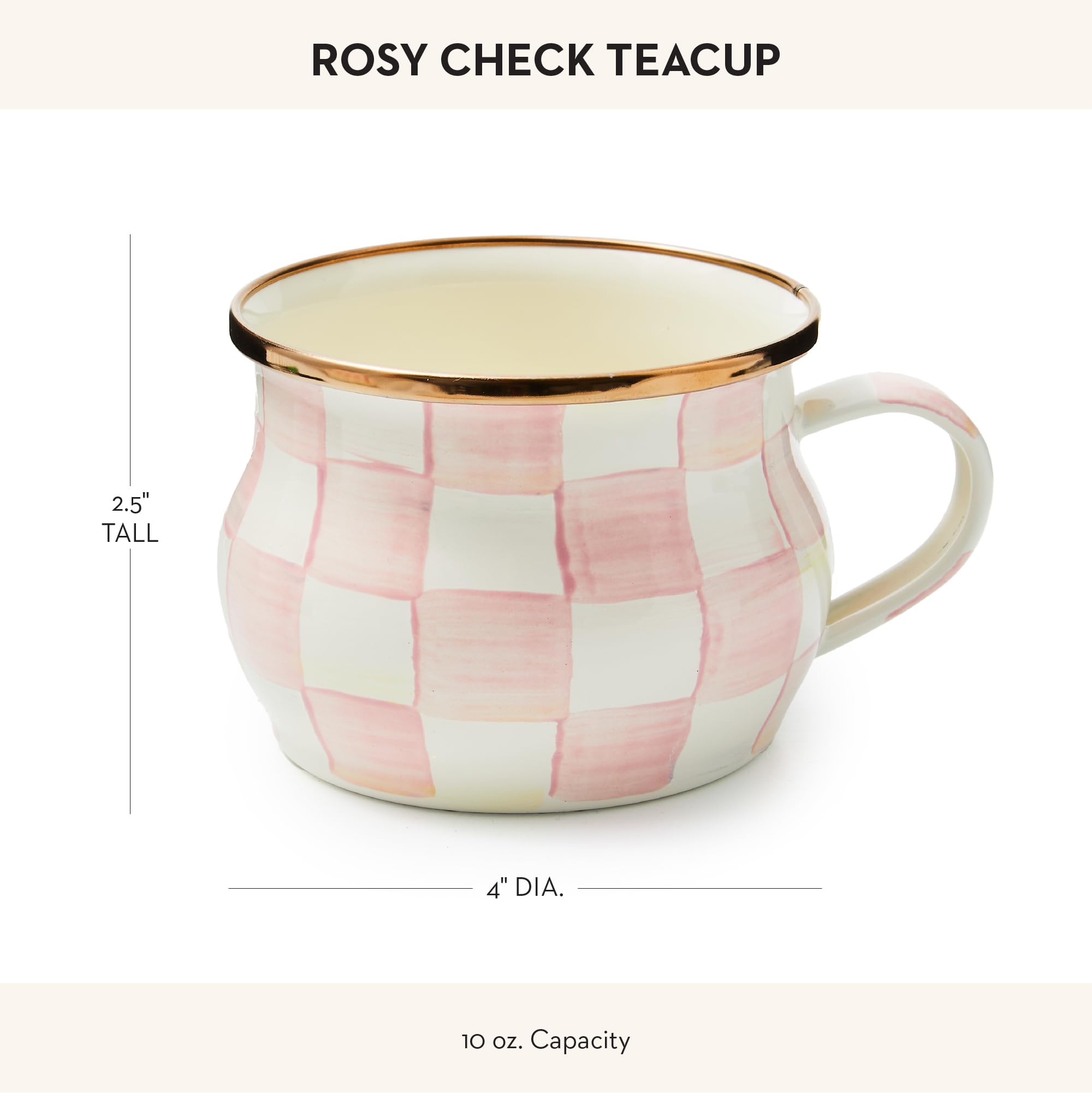 Amazon.com | MACKENZIE-CHILDS Enamel Teacup, Unique Coffee and Tea