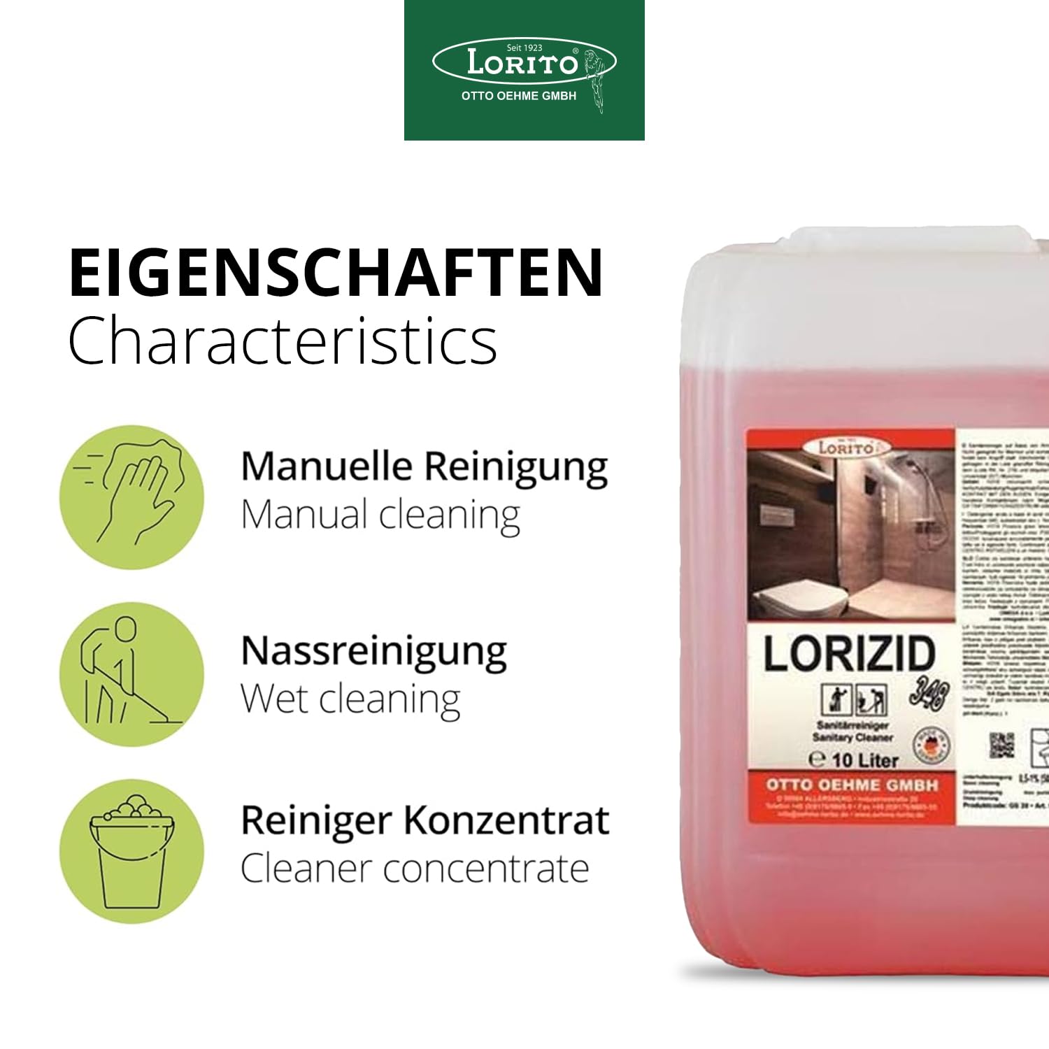 Loritol Lorizid Sanitärreiniger Konzentrat 10L Badreiniger extra stark