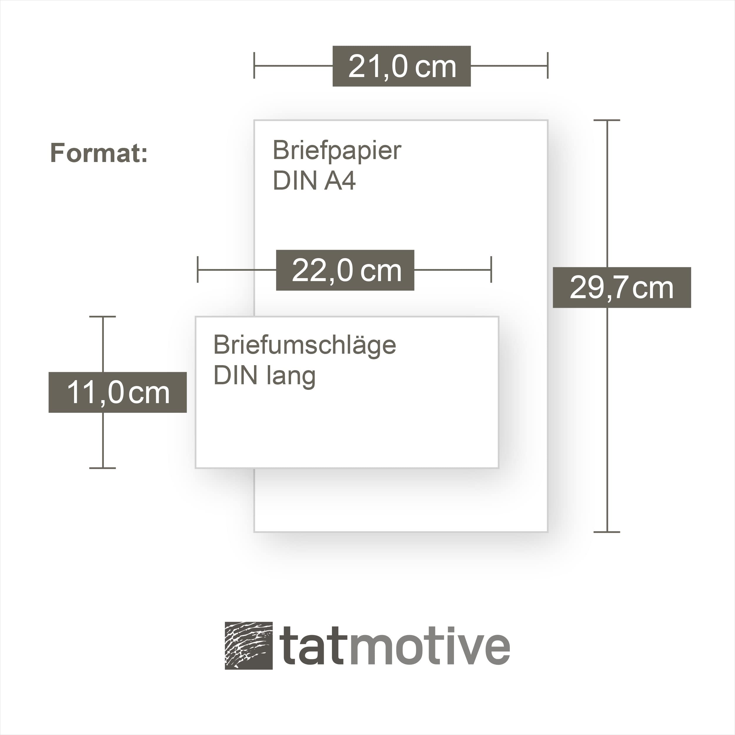 ROT GOLD 250 Sets Weihnachtsbriefpapier mit Umschläge ohne Fenster, Briefpapier Weihnachten A4