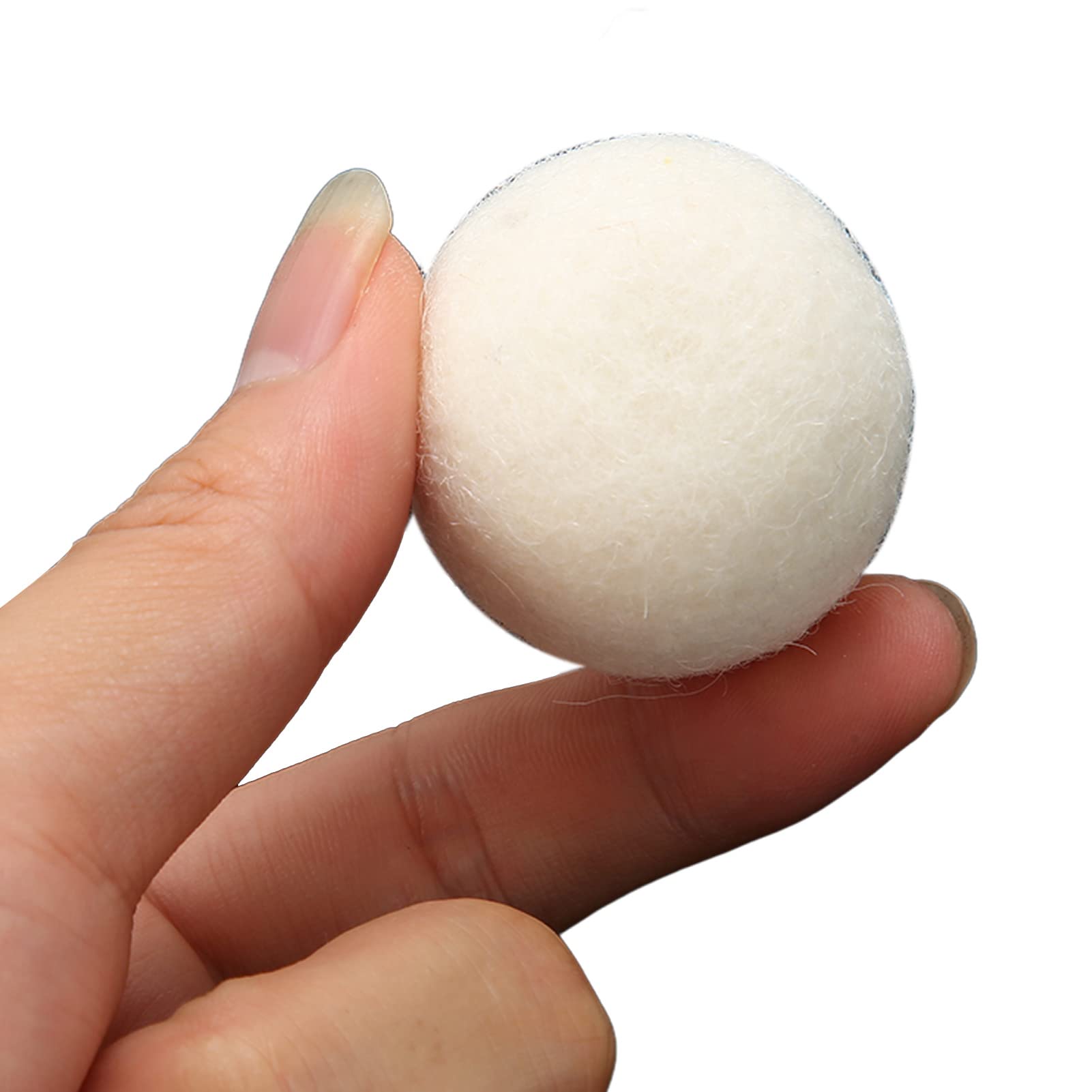Baxnore Palline per asciugatura in lana naturale Confezione da 6 palline per ammorbidente riutilizzabili Riducono l'adesione statica Accorciano il tempo di asciugatura per i vestit (3,5 cm)