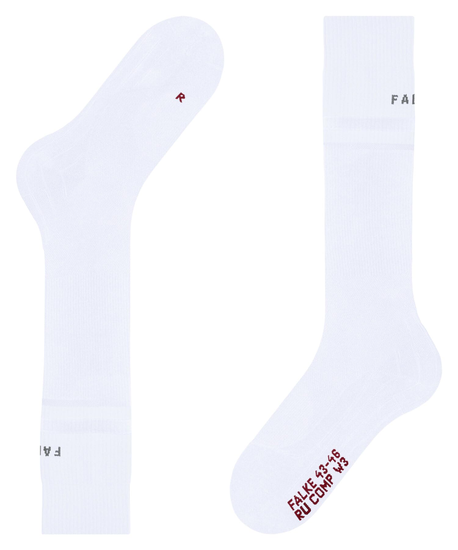 FALKE Kobiety Skarpety do biegania RU Compression Energy W Kh materiał funkcyjny kompresyjne 1 Para, Biały White 2000 - Obwód łydki W2, 35-38 W2