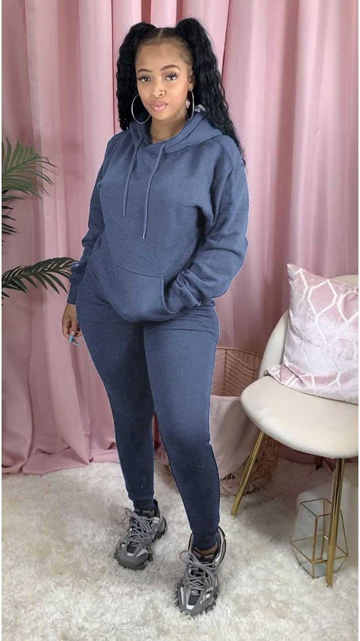 Alunzoem Sweatsuits for Women Set 2 Piece Jogging Outfits Long Sleeve Hoodie Sweatshirt Sweatpants Tracksuit - Image 4