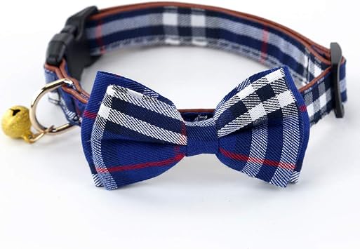 SuperBuddy Dog Collar, Adjustable Dog Collar with Bowtie, Pet Collar for Dog Soft Bowtie Dog Collars for Small Medium Large Dogs