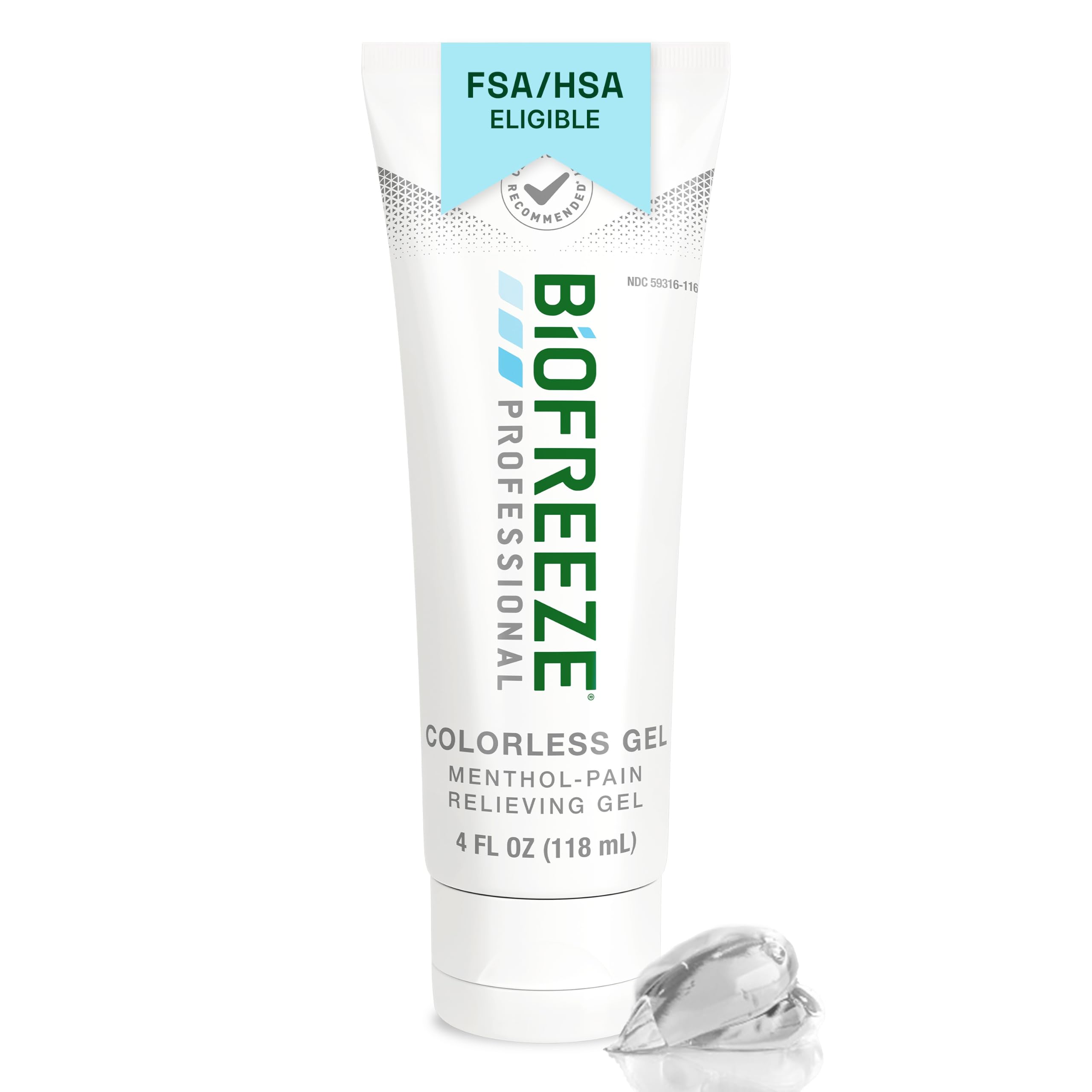 Biofreeze Professional Gel Pain Relief, γόνατο & κάτω οσφυαλγία Reliver, Αρθρίτιδα Πόνος Reliever, Sore Muscle Relief, Neck Pain Relief, Cooling Joint Pain Relief, Άχρωμο Menthol Gel 4 Fl Oz