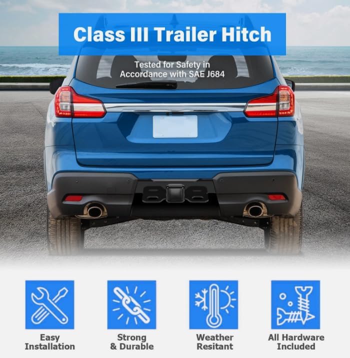 Class 3 Trailer Tow Hitch Towing Receiver for All Styles 2019-2024，Replacement for Subaru Ascent OEM
