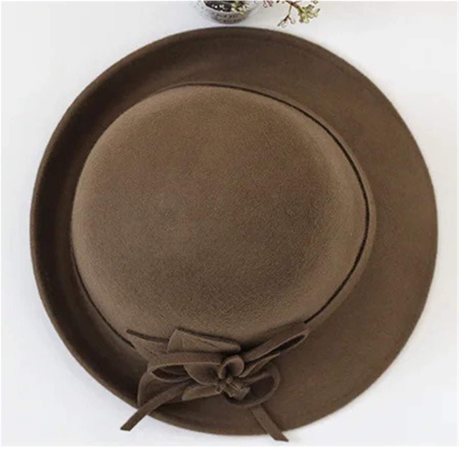 Cappello A Bombetta da Donna Lady Fascinator Berretto portapillole Irregolare Cappelli Cloche Moda Donna in Feltro Festa Formale Fedora Chiesa Copricapo in Lana