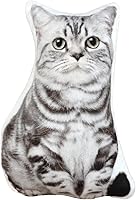 Vista 1 de JWH Funda de almohada decorativa con forma de gato 3D, almohada decorativa con forma de animal, funda de almohada con estampado de mascotas