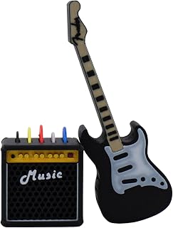 Set of 2 Guitar Pick Holders in the Shape of a Mini Amplifier and Guitar, Picks Holder, Gift for Musician
