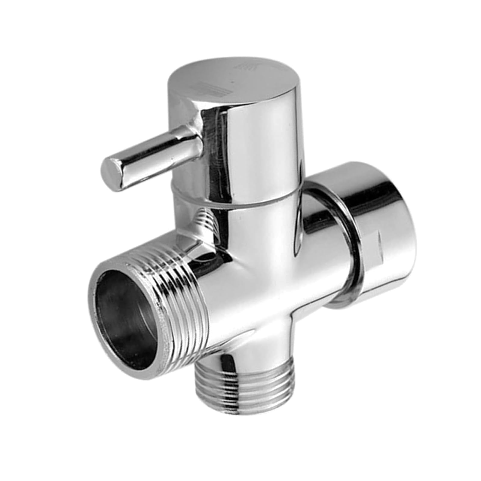 Adapter prysznicowy, przełącznik zaworu, 3-drożny zawór przełączający, męski wlot G1/2 x G1/2 i wylot G3/4, lity mosiądz, do sprayu prysznicowego, toalety, bidetu (D)