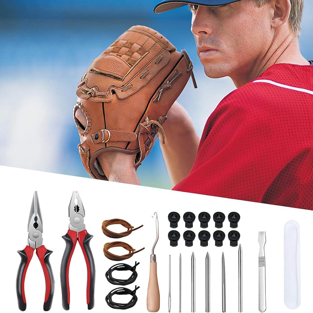 Kit de relais de pour baseball, softball, accessoires, de réparation, coupe-, serrures, outils de laçage