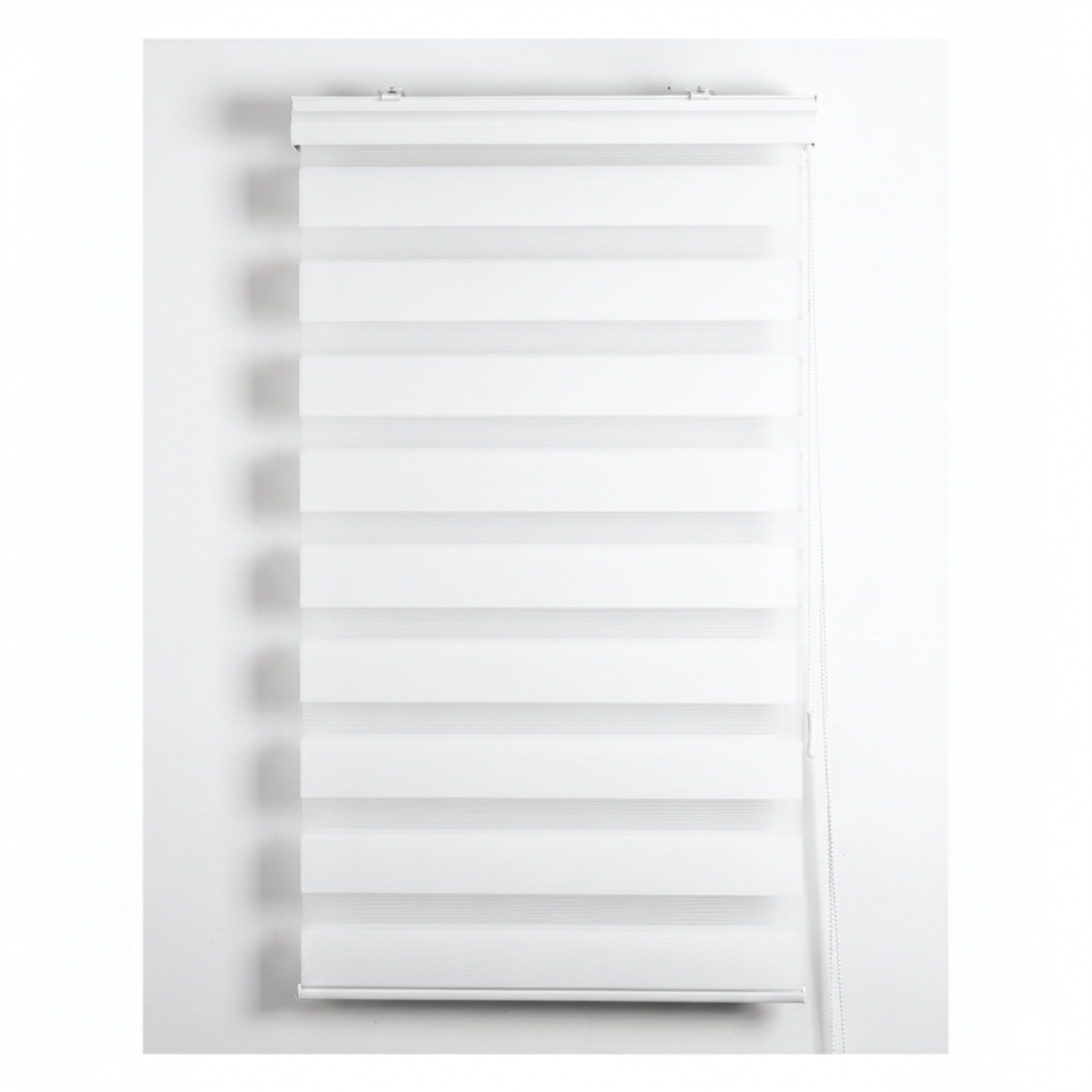 Ev Dekor White Zebra Roller Blind- 184 X 210 Cm Child Safety East Fit Window Shades