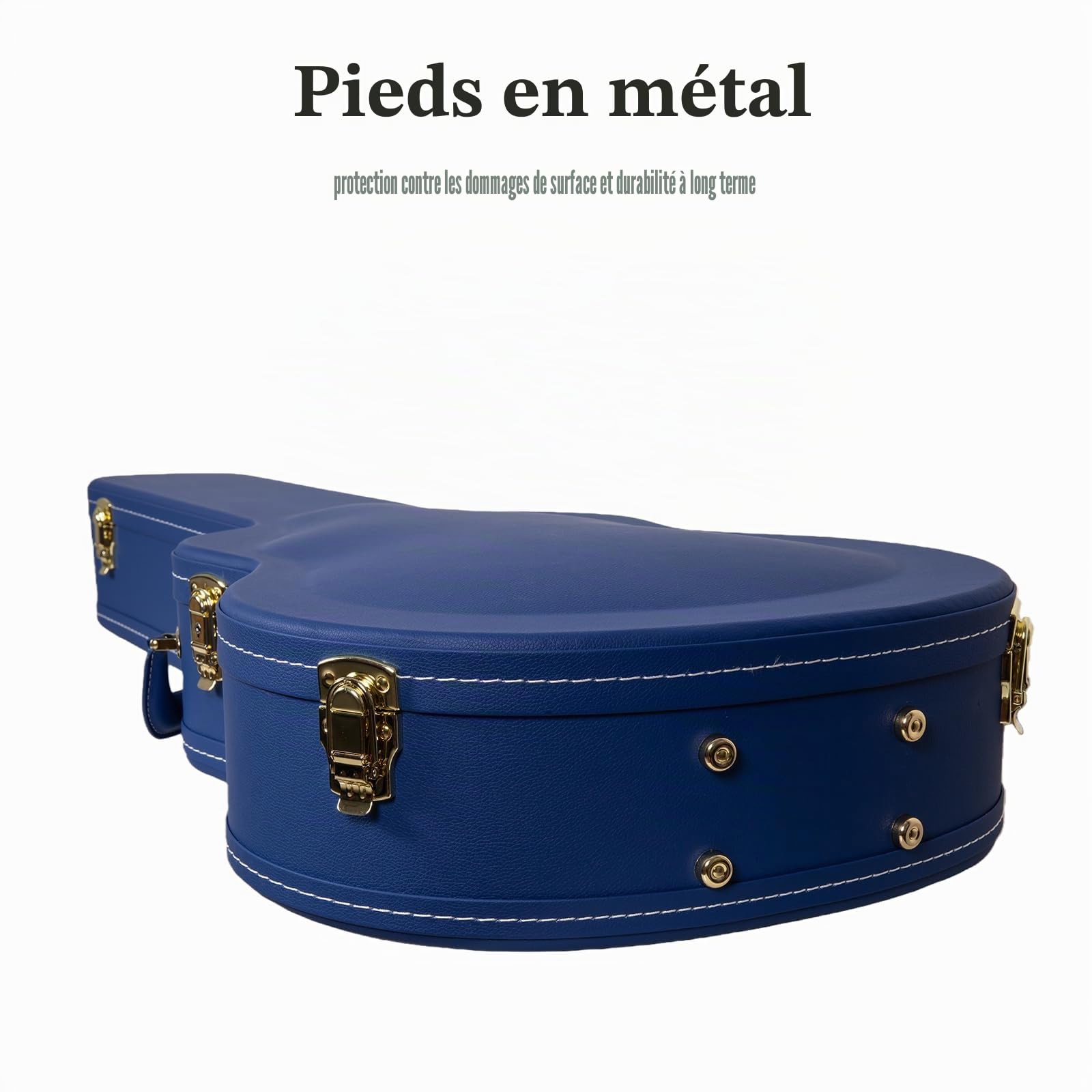 Crossrock Designer Series CRW520SGVB Mallette en Bois pour Guitare électrique Gibson SG avec verrou de sécurité, Pieds en métal, Espace de Rangement Bleu Vif, Bleu Vif, SG, SG