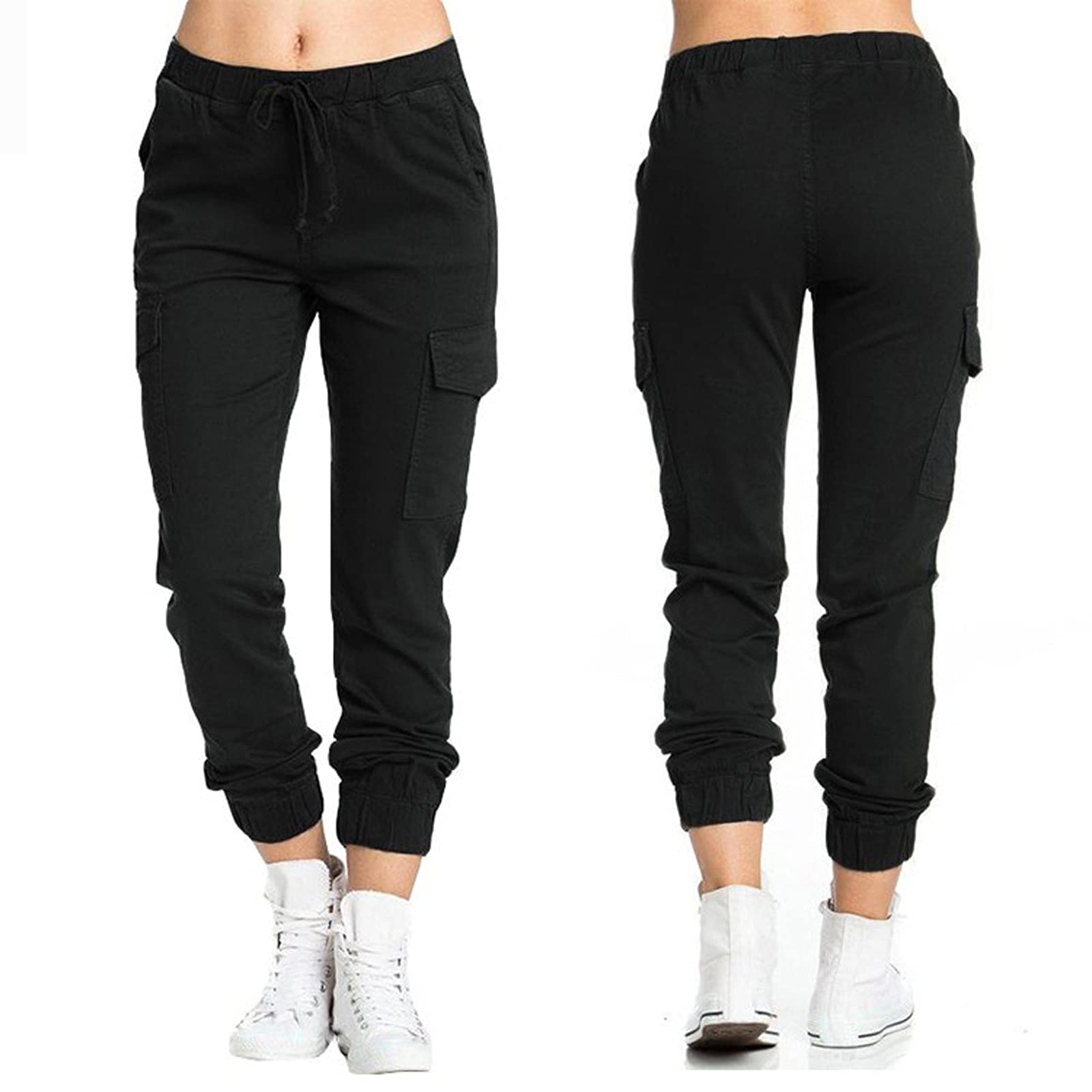 Womens Cinch Bottom Sweatpants Athletic Y2k Trendy Active Joggers Lounge Pants Pockets Drawstring Pants Trousers