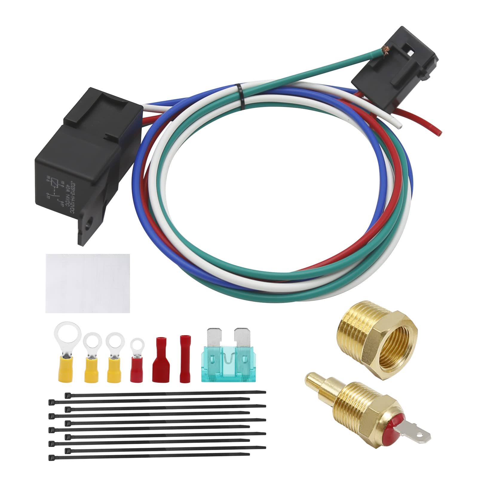 Kit De Relé Para Ventilador De Radiador – Instalación Fácil Con Interruptor De Temperatura Y Protección Anti-sobrecarga