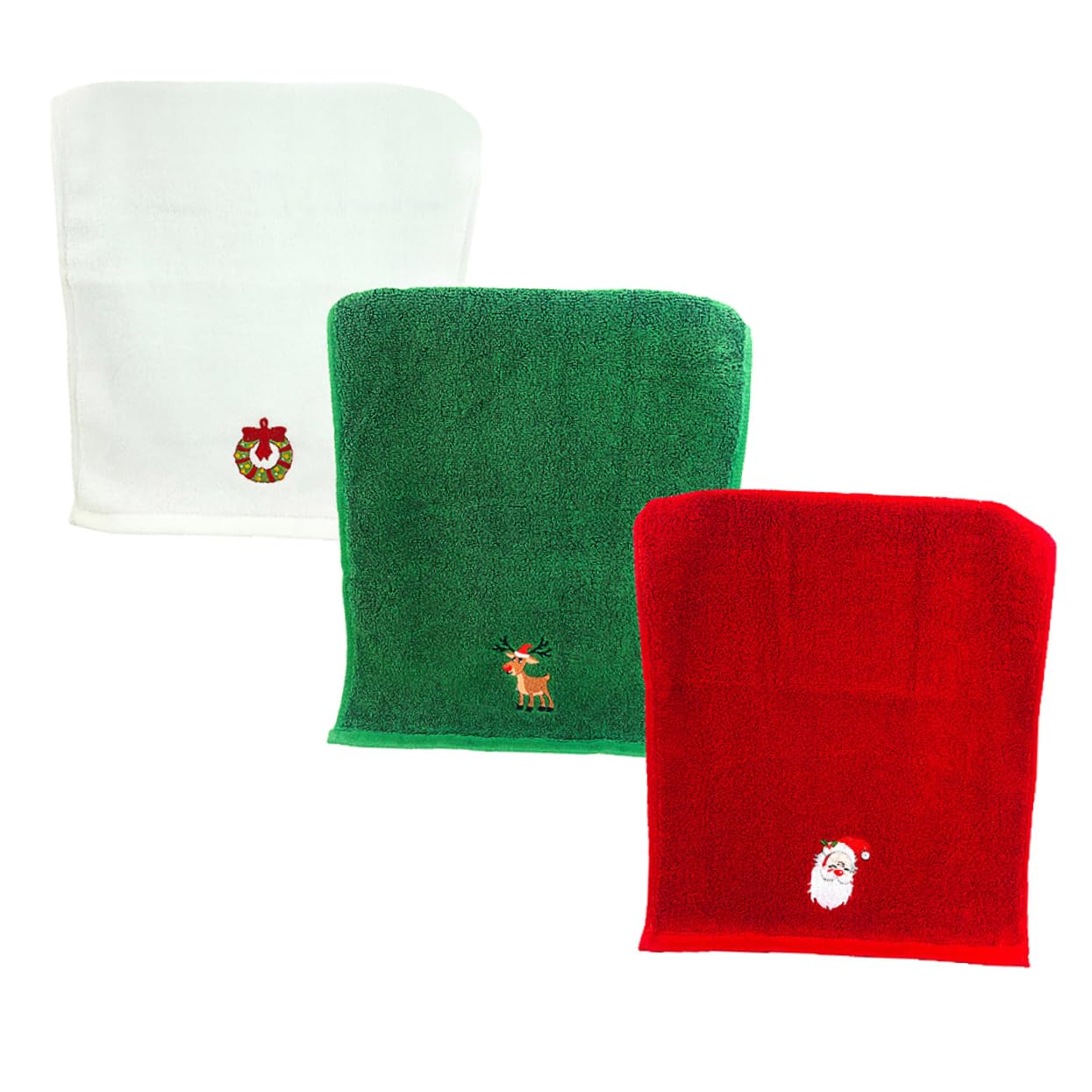 Serviettes de Noël brodées COLLBATH en coton pour une décoration de table festive élégante