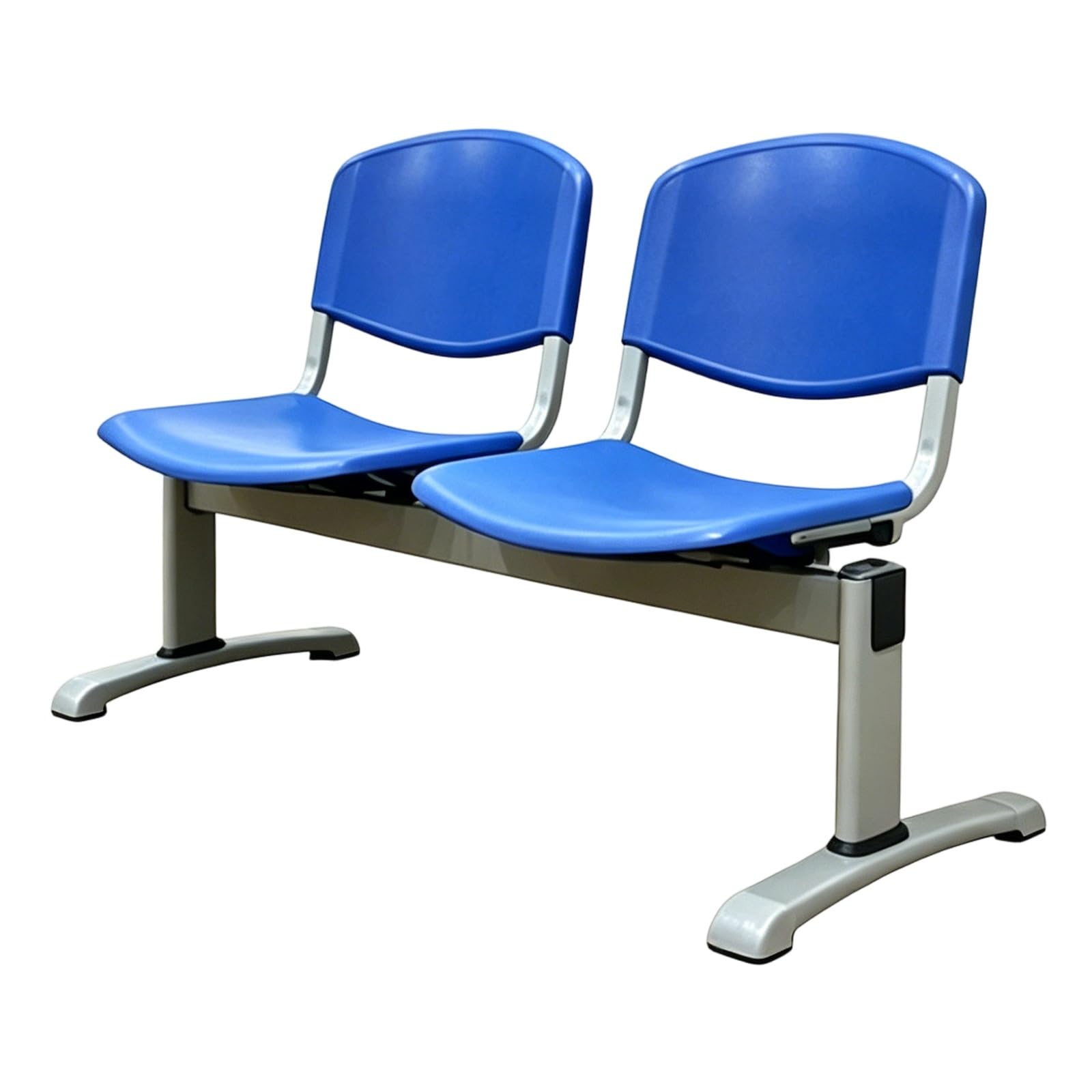 3 Sitzer Empfangsbank für Lobbys und Wartebereiche, Belastbarkeit: 400kg, 97x81x52cm, Metallgestell(Blue)