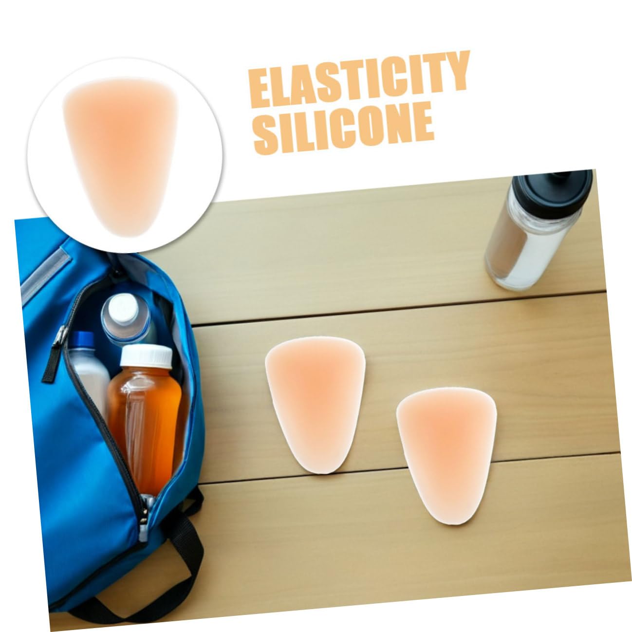 MAGICLULU Ginocchiere in Silicone per Protezione Ginocchio 4 Pezzi Beige Assorbimento Urti e Protezione Rinforzata per Pattinaggio su Ghiaccio e Sci Unisex