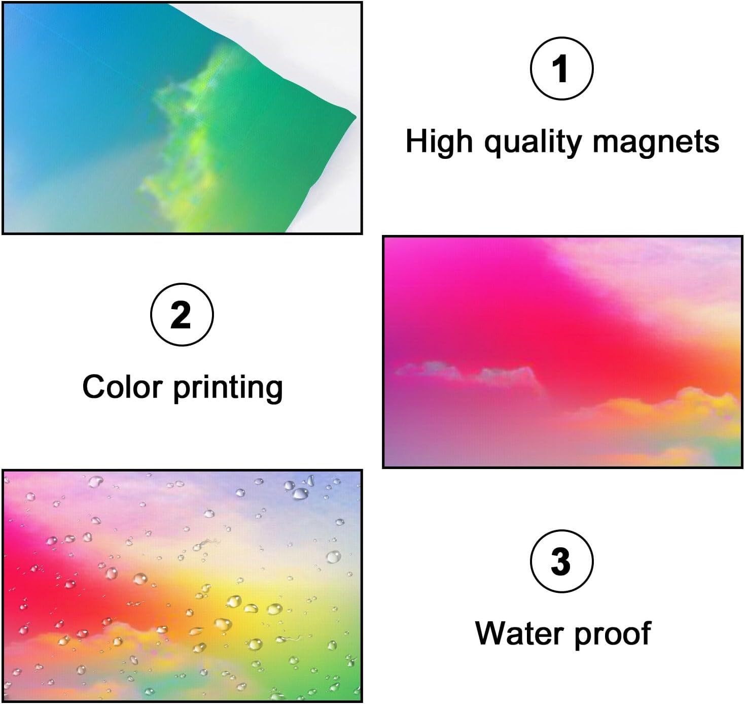 Fluorescent Light Covers for Ceiling Lights Clouds Sky Daytime Pastel Easy to Install Magnetic Light Filter for Classroom Office Hospitals School Home Decor