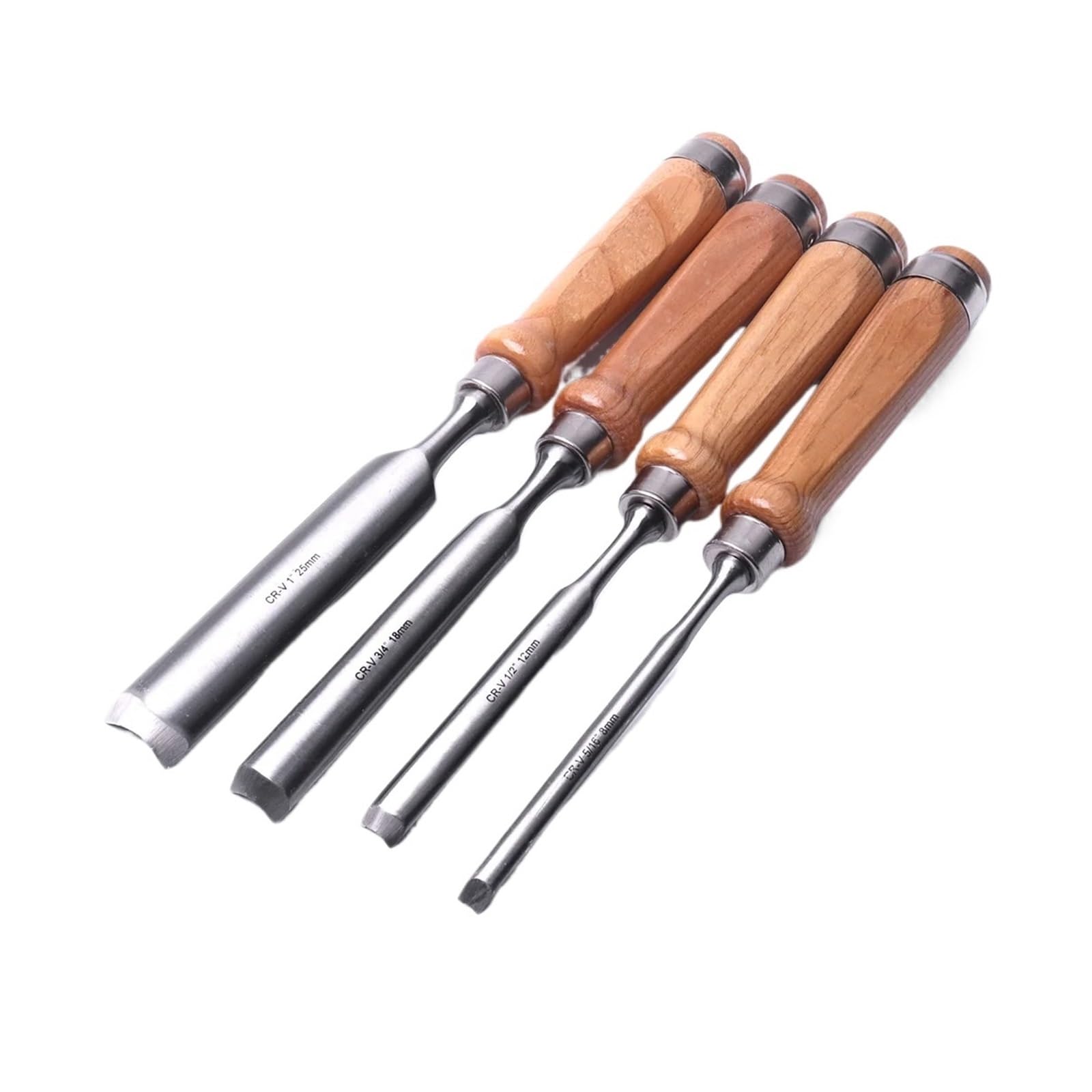 1/4 Szt. Półokrągły Zestaw Dłut Do Obróbki Drewna Stal Chromowo-wanadowa Stolarz Rzeźba W Drewnie Gouge Dłuta Narzędzie(All Size(4pcs))
