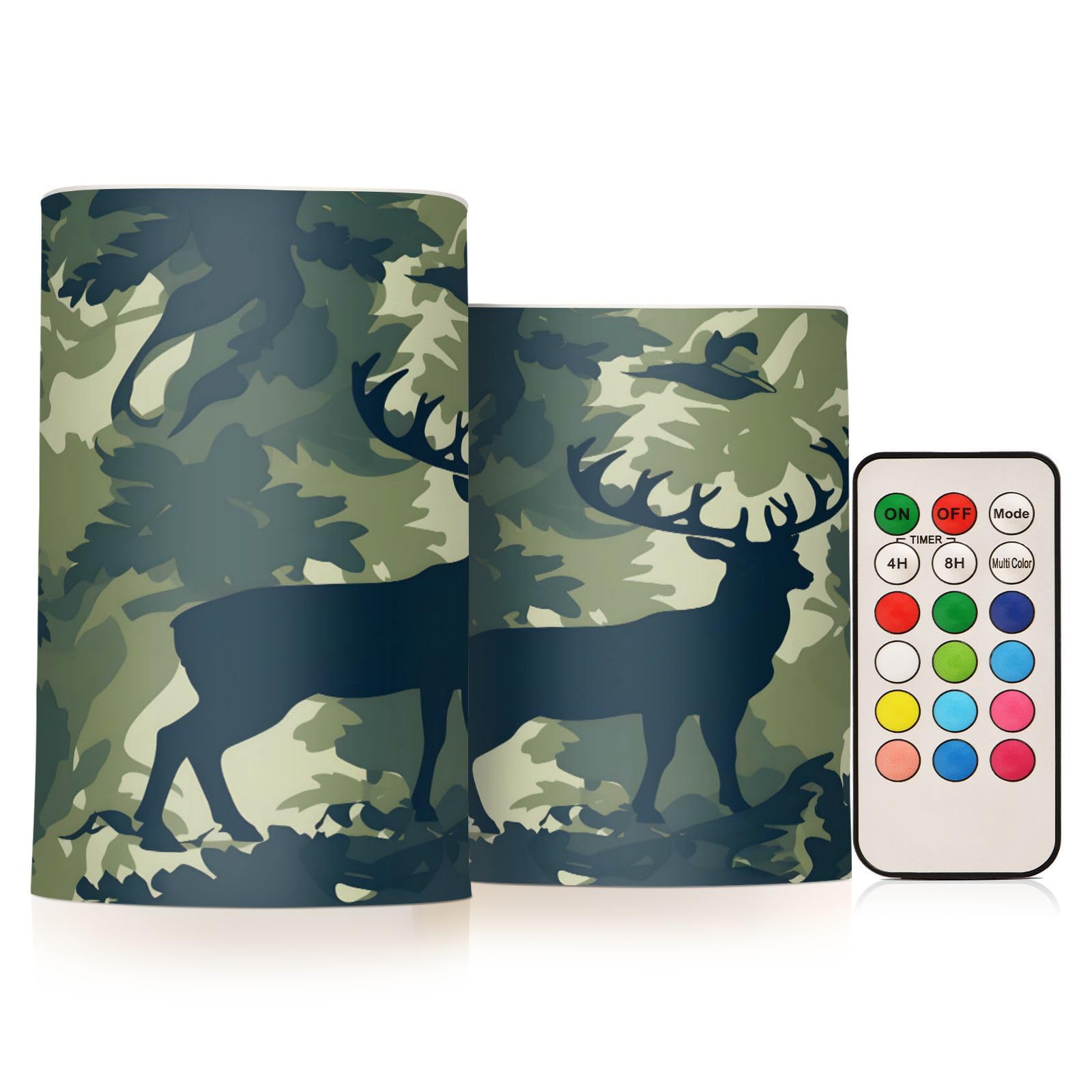 ALAZA Reindeer (30) Flickering Flameless Candles Battery Operated with Remote Timer,Tea Light Candles LED Pillar Votive Candles Set of 2 for Outdoor Indoor Decorations