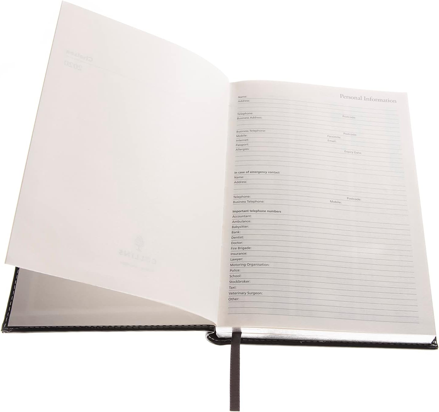 Collins Debden Collins Chelsea 2024 Diary A5 Day To Page Business Planner - Business Planner and Organiser - January to December 2024 Diary - Daily - Red - ND54.15-24