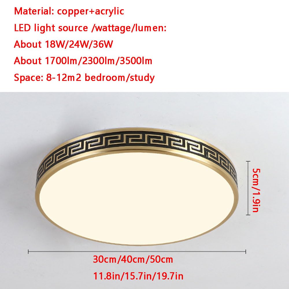 Bardzo cienkie lampy sufitowe LED 1,9 cala Minimalistyczna okrągła lampa sufitowa LED do zabudowy o zmiennej intensywności 11,8 cala dekoracyjny żyrandol do przedpokoju złoty design do