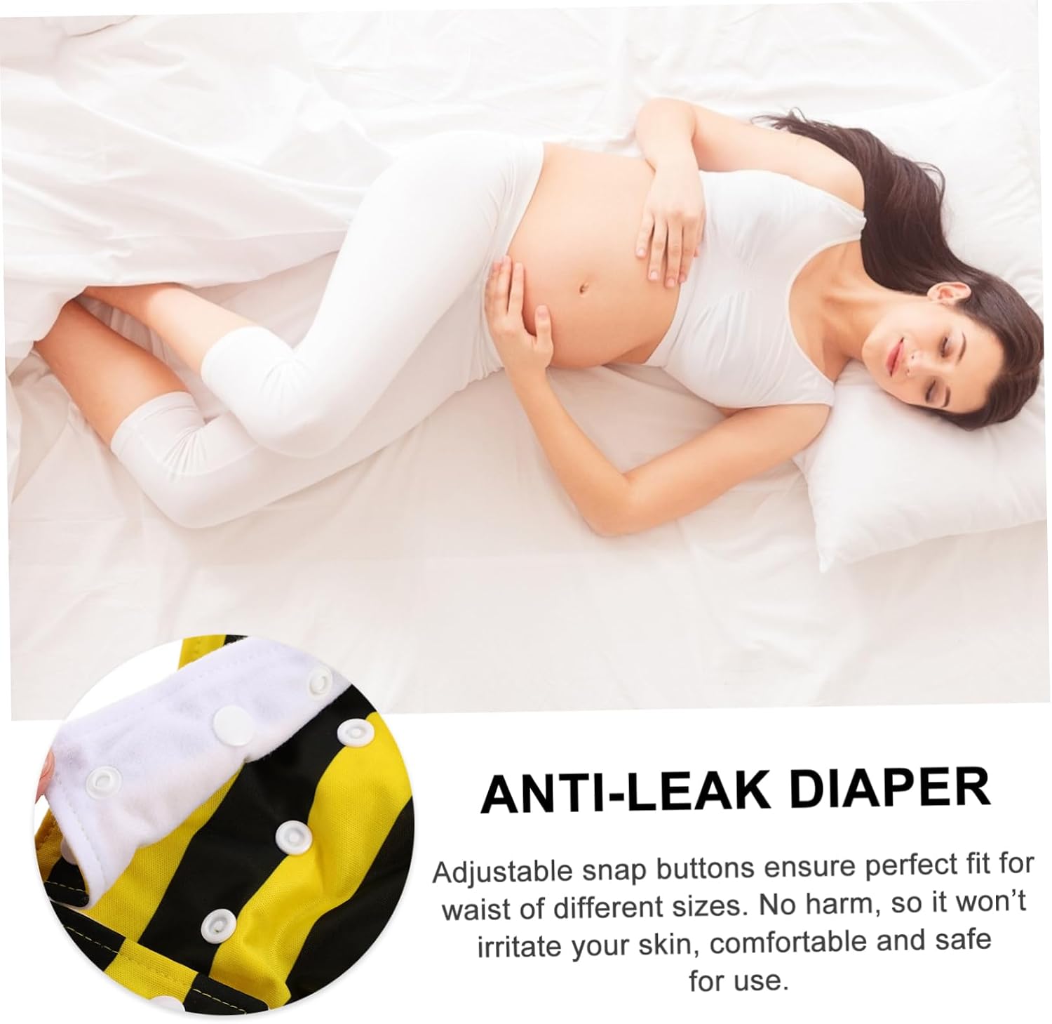 1pc Leakproof Cloth Diaper for Adults Reusable Printed Design for Elderly Soft Elastic Trouser Legs Comfortable Reliable Incontinence Protection