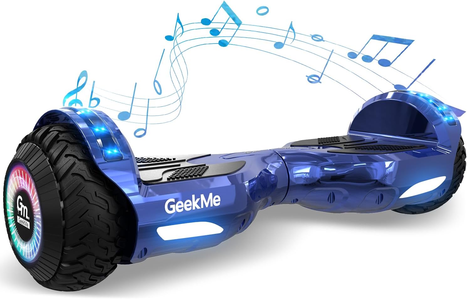 GeekMe Hoverboards 6.5 Inch Dual Motor Wheels, Self Balancing Hoverboards With LED Light, Smart Bluetooth, Self-balancing System, Suitable for Children and Adults, Gifts for Children