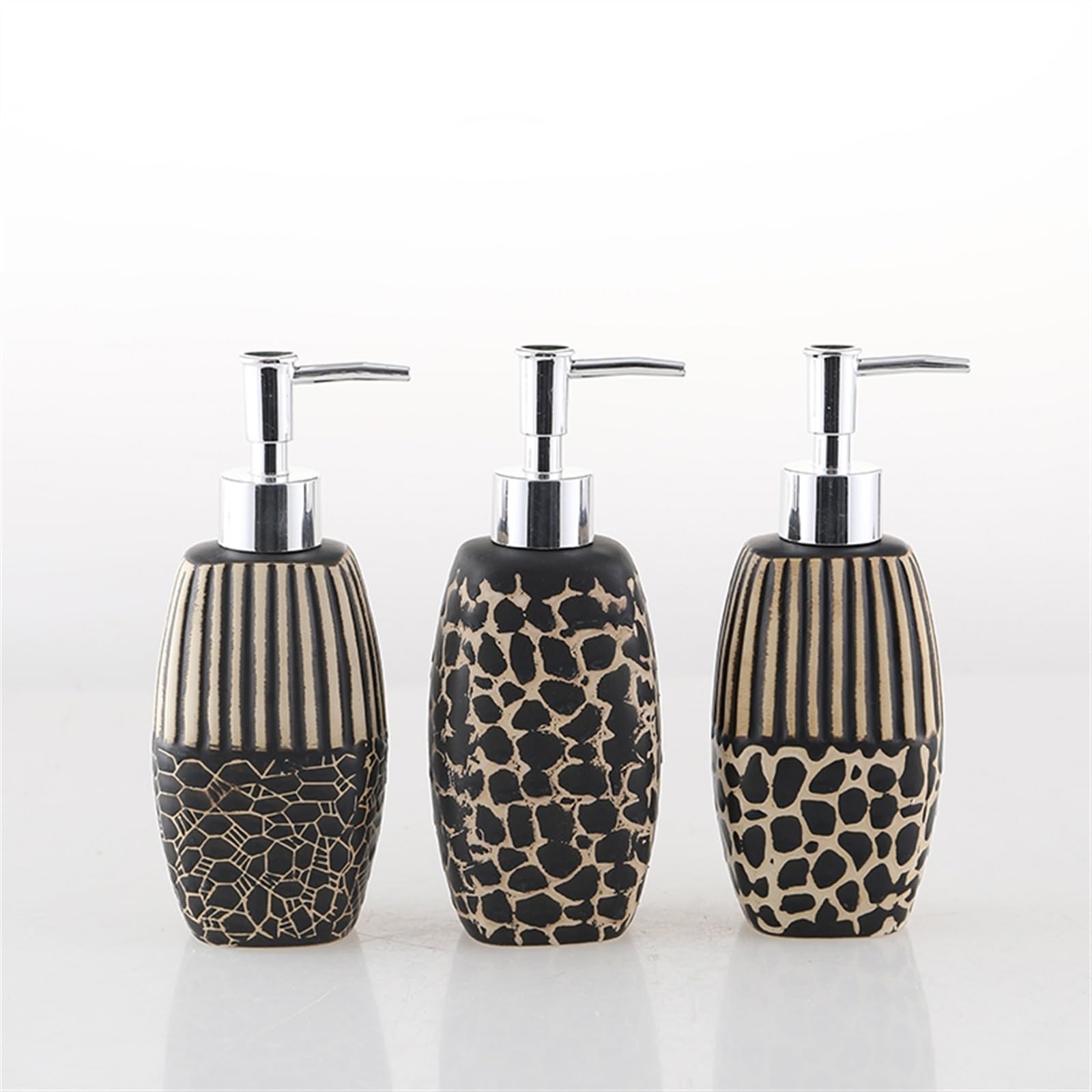 Dozownik mydła kreatywny kształt dozownik mydła do łazienki kuchni biura ceramiczny dozownik mydła 300 ml/10,14 uncji butelka na mydło do masażu szampon olejek eteryczny dozownik mydła (C)